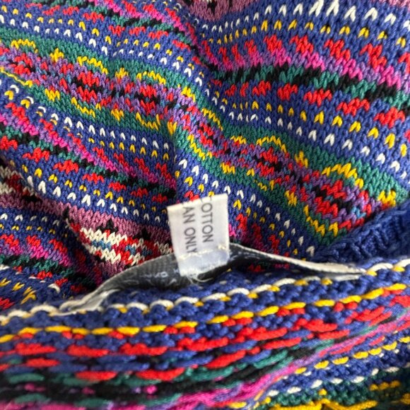 Edina Ronay Women’s Colorful Hand Knitted Sweater Geometric Floral Pullover - Picture 5 of 11